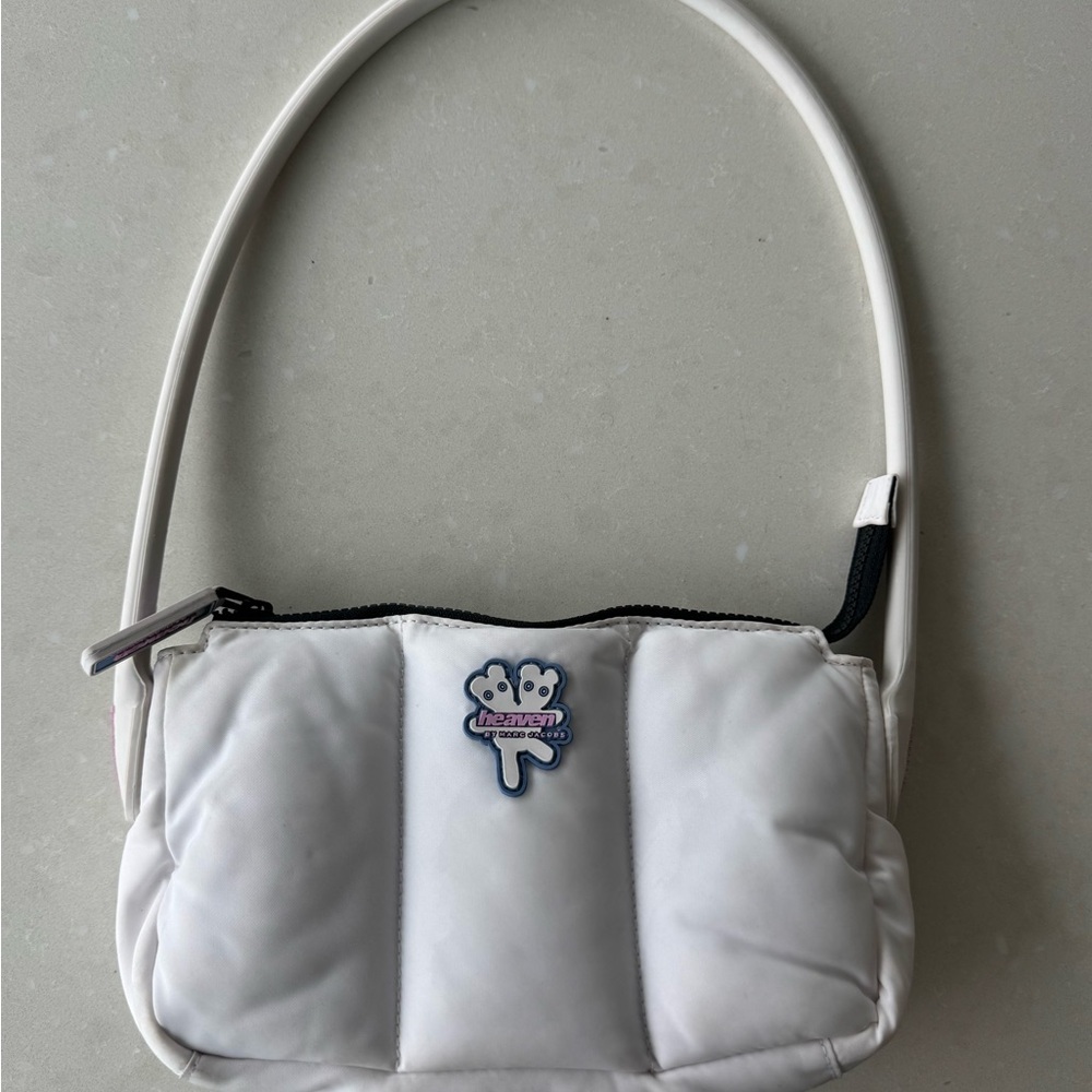 Marc Jacobs White Shoulder Bag with Sporty Design